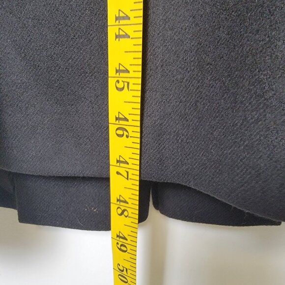 Vintage 90s Forecaster of Boston Womens Union Made Black Wool Maxi Coat 16 - Picture 5 of 12